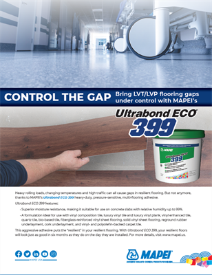 Control the Gap: Bring LVT/LVP Flooring Gaps Under Control with MAPEI’s Ultrabond ECO 399